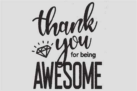 Thank You For Being Awesome · Creative Fabrica