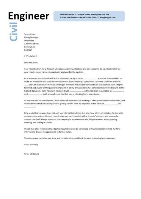 Cover Letter Template Engineering Civil Engineering Cover Letter Example