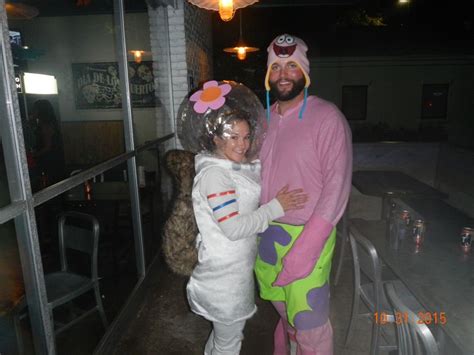 Went As Sandy Cheeks And Patrick Star Homemade Costumes Sandy
