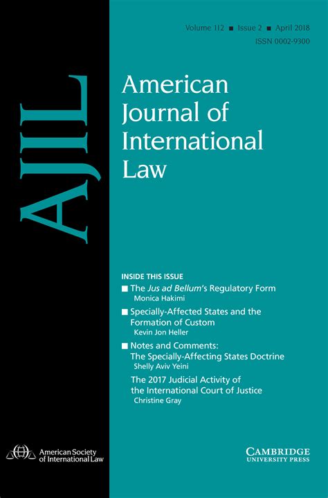 American Journal Of International Law Volume 112 Issue 2 Cambridge Core