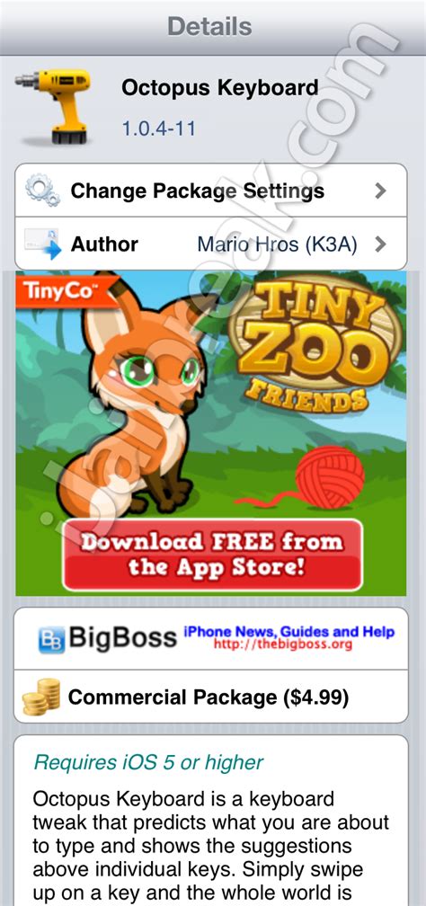 Octopus Keyboard Cydia Tweak Available In Bigboss Repo For Iphone