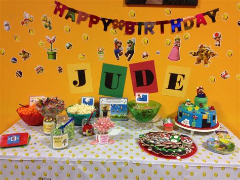 Candy buffet and setup | Super mario bros birthday party, Mario bros