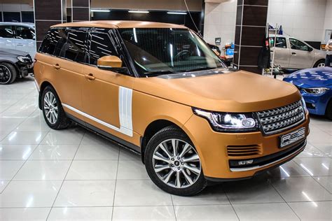 Range Rover Wrapped In Orange Matte Оранжевый Автомобиль Внедорожники