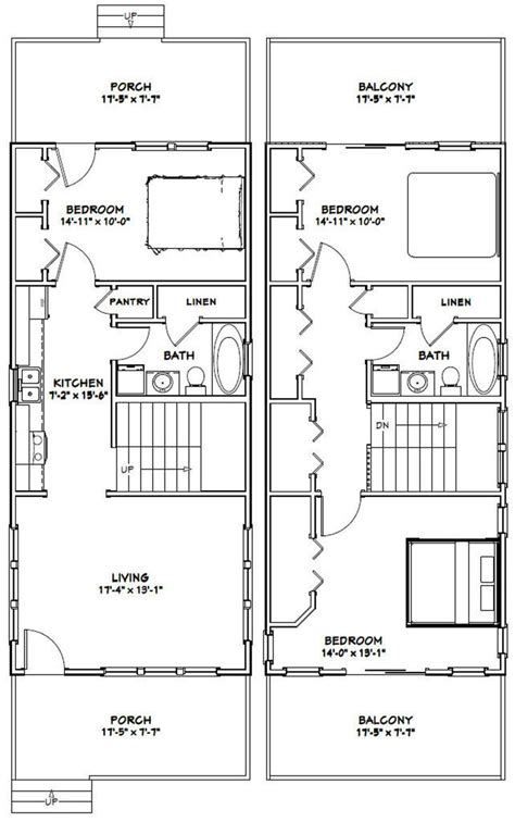 18x40 House 3 Bedroom 2 Bath 1292 Sq Ft Pdf Floor Plan Instant