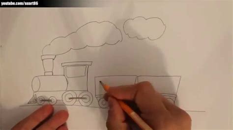 How To Draw A Train Easy Youtube