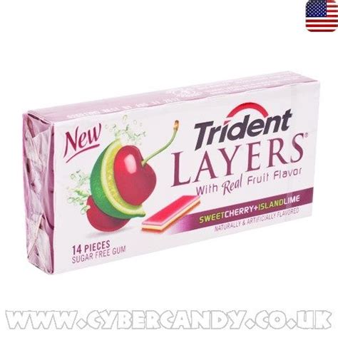 Trident Layers Sweet Cherry And Island Lime Sugar Free Gum Sweet
