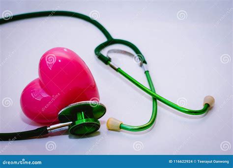 Stethoscope And Pink Heart Stock Photo Image Of Good Care 116622924