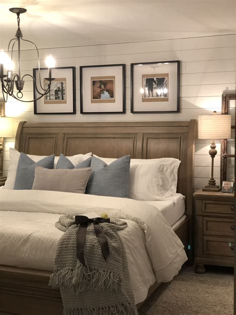An open family room and kitchen where the family eats is designed in charming farmhouse style which makes it a warm and welcoming heart for the home. Farmhouse master bedroom - contact Rebecca | Farmhouse ...