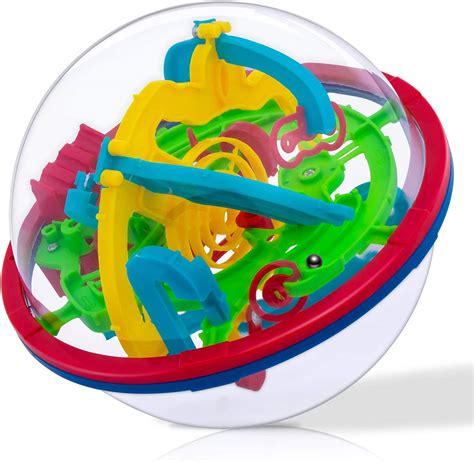 Ineego Maze Ball Game 3d Intellect Ball With 100 Challenging Barriers
