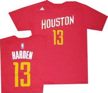 Houston Rockets James Harden Adidas Red Mens T Shirt StadiumStyle Com