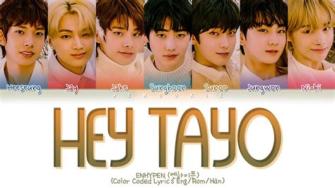 Enhypen 엔하이픈 X Tayo Hey Tayo Tayo Opening Theme Song Lyrics Color Coded Lyrics Youtube
