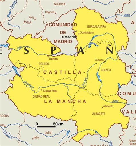 Castilla La Mancha Map Information Map Of Spain Pictures And Information