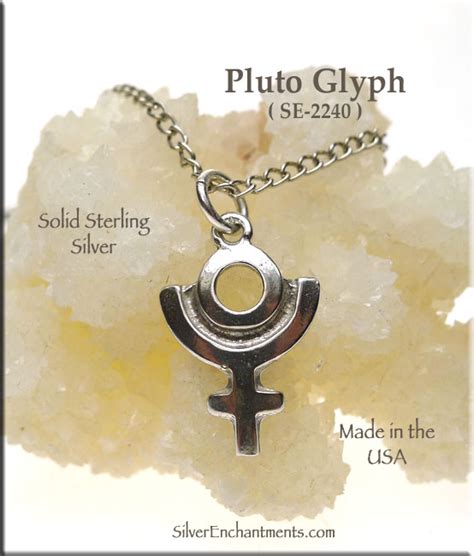 Sterling Silver Pluto Symbol Charm Astrological Glyph Planet