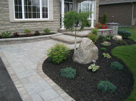 Front Yard Landscape With Pull Through Driveway
