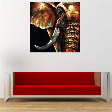 Maybe you would like to learn more about one of these? 50x50cm Modern Abstract Huge Elephant Wall Art Decor Oil Painting On Canvas No Frame at Banggood