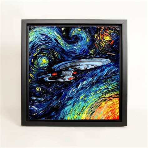 Star Trek Inspired Art Framed Canvas Print Van Gogh Never Etsy