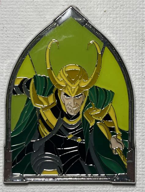 Loki The Avengers Infinity Saga Stained Glass Window Portraits Pin