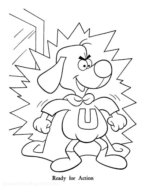 Underdog Coloring Pages Coloring Books At Retro Reprints The World