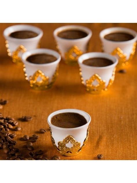 Buy Turkish Coffe Set For Six Golden Colour Grand Bazaar Istanbul