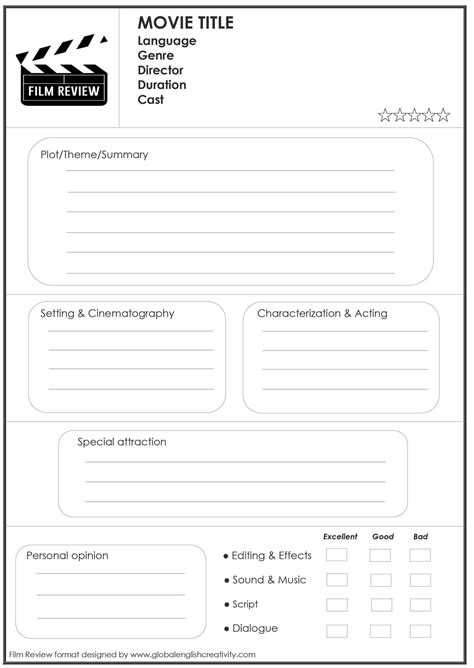 Film Review Worksheet