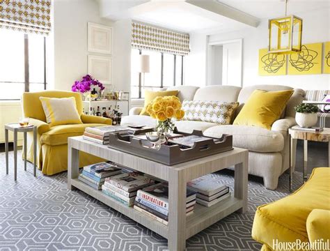 Contemporary Yellow And Gray Living Room Contemporary Living Room
