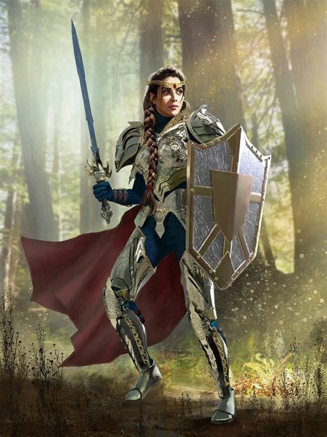 Aslyn La Amazona Medieval Fantasy Female Warrior Character Art
