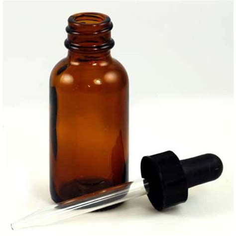 Amber Glass Bottle With Dropper Herbal Remedies