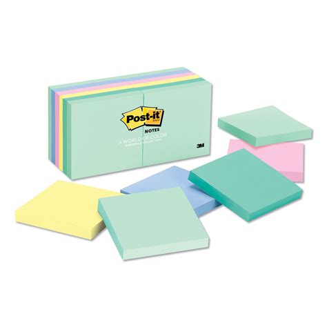 Post It Notes Original Pads In Beachside Cafe Collection Colors 3 X 3