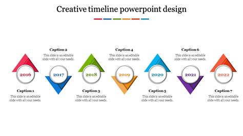 Elegant Timeline Powerpoint Slide Template In Multicolor