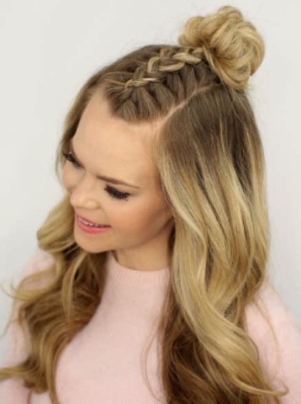 Part the hair into two from the front, not necessarily centrally. 15 Top Knot Hairstyles