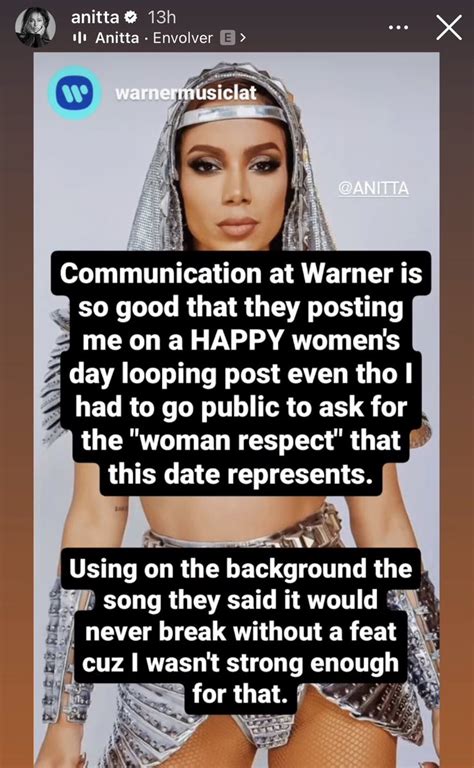 Wmv On Twitter Anitta Says She Wants Off Her Label Days After