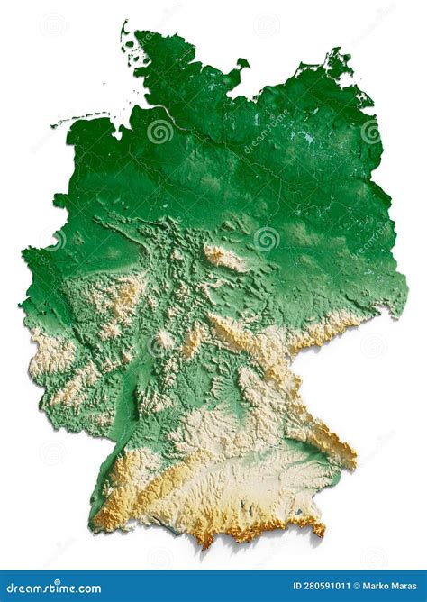 germany relief map stock illustration illustration of topographic 280591011