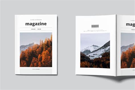 Clean And Modern Minimalist Magazine Layout