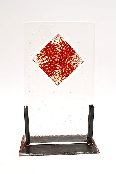 Blown Glass Origami Tile In Cast Glass By Dierk Van Keppel Art Glass Sculpture Artful Home