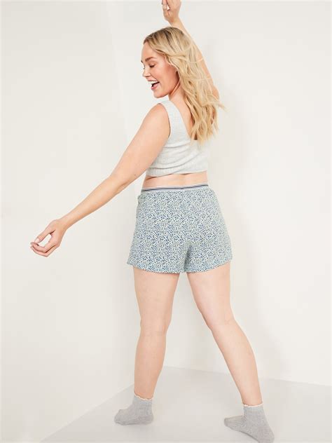 High Waisted Soft Woven Pajama Shorts For Women 4 Inch Inseam Old Navy