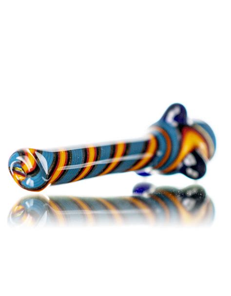 Fully Worked Dichro Accented Lined Chillum E By Gurk Glass Witch Dr