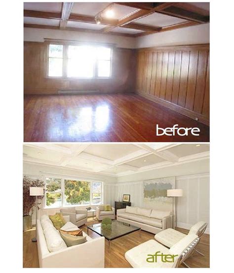 Total i painted six times. before and after best colors to lighten up dark paneling ...