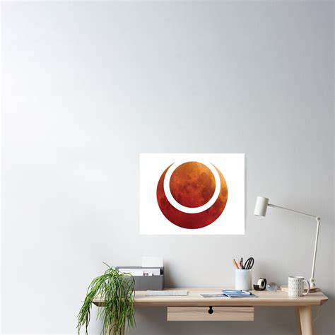 Blood Moon Symbol Poster For Sale By Lukepaccione Redbubble