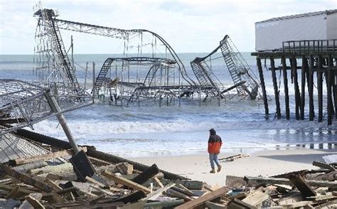Di Ionno Ravaged Seaside Pier And Boardwalk Tragically Displays Sandy