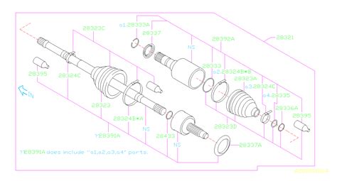 2023 subaru crosstrek premium plus w eyesight drive shaft assembly front axle suspension