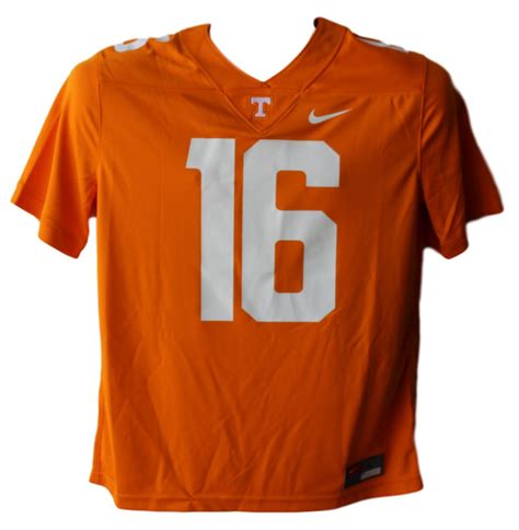 Peyton Manning Autographed Tenessee Volunteers Orange Nike L Jersey Fan