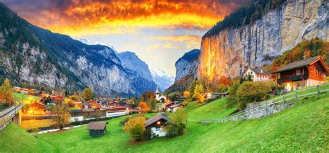 306 Lauterbrunnen Sunset Stock Photos Free And Royalty Free Stock
