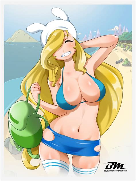 Rule 34 1girls Adventure Time Backpack Bag Bare Midriff Bayeuxman Beach Belly Button Big