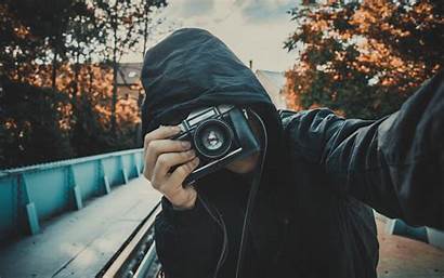 Selfie Camera Photographer Hidden Face Hood Lens