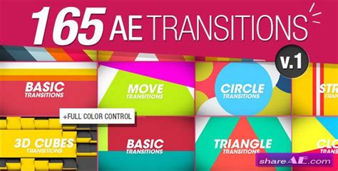 Give your video footage a fun, clean, energetic look with transitions for after effects (ae). Videohive 199 Transitions Pack v1.2 - After Effects ...