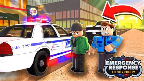 My First Day As A Cop In Roblox Emergency Response Liberty County