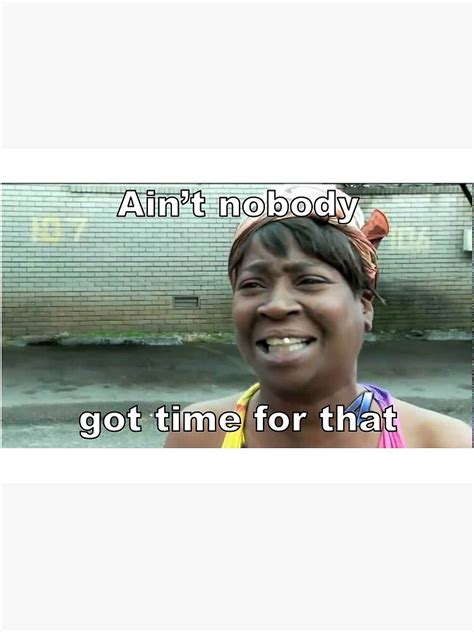 Sweet Brown Aint Nobody Got Time For That Poster For Sale By Nadine