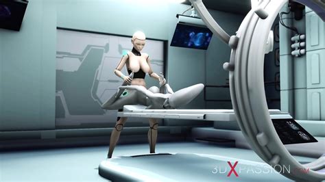 sexy sci fi female android plays with an alien in the surgery room in the space station eporner