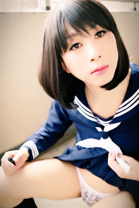 しょうこ 女装子 セーラー服画像今昔 女装フェチ