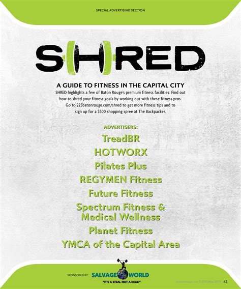Shred A Guide To Fitness In The Capital City By Baton Rouge Business